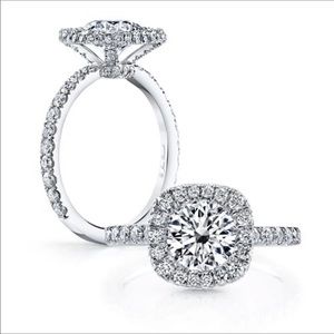 Jean Dousset Inspired Moissanite Engagement Ring
